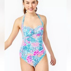 LILLY PULITZER Kolka One Piece Sea Glass Aqua L76056 Women's Swimsuit 2